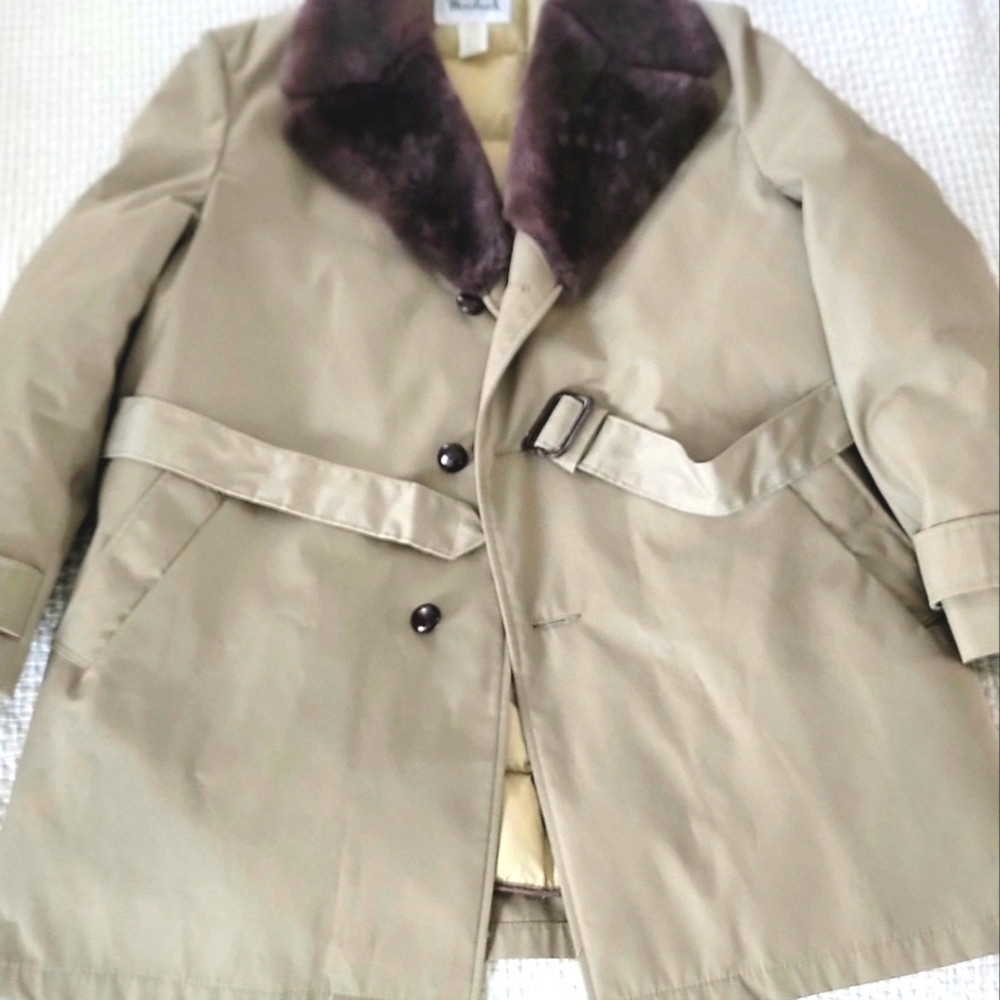 WOOLRICH Vintage Down Parka Coat Shearling Collar 46